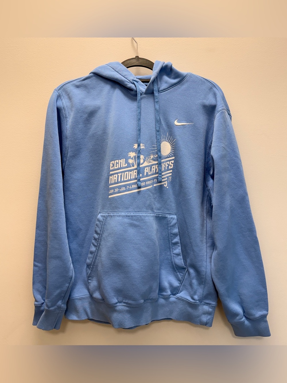 Nike Men's Sky Blue Graphic Pullover Hoodie